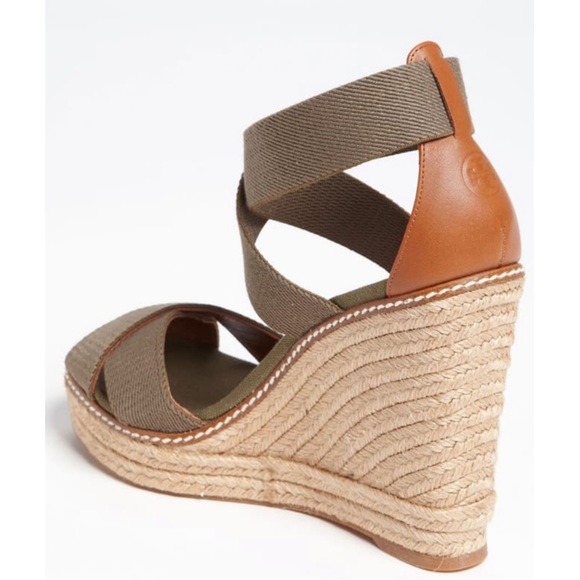 SOLD..Tory Burch Adonis Platform Wedge Sandals - Picture 2 of 14